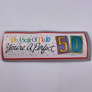 On A Scale of 1 to 10 You're A Perfect 50 Banner Over The Hill Birthday Party